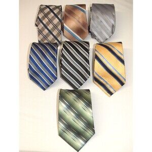 Vintage Men's Ties Lot of 7 Excellent Condition Various Brands & Colors Stripped